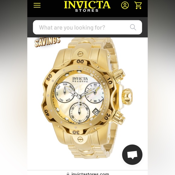 Invicta Reserve Venom Women's Watch w/ Metal, Mother of Pearl & Oyster Dial - Picture 7 of 8